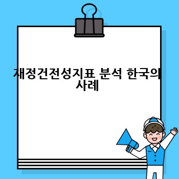 재정건전성지표 분석 한국의 사례
