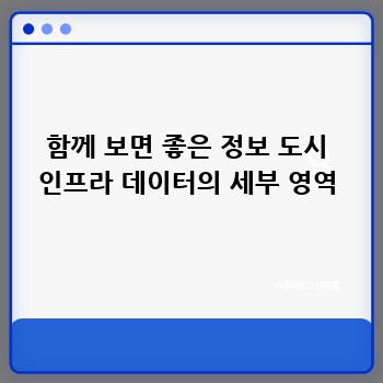 함께 보면 좋은 정보 도시 인프라 데이터의 세부 영역