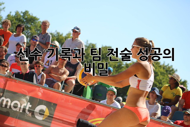 선수 기록과 팀 전술: 성공의 비밀