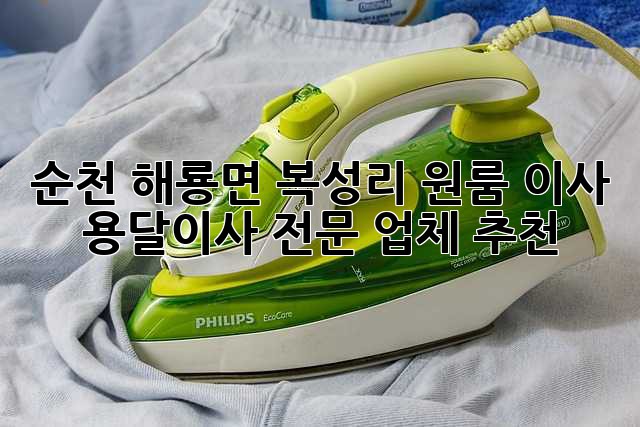 순천 해룡면 복성리 원룸 이사, 용달이사 전문 업체 추천