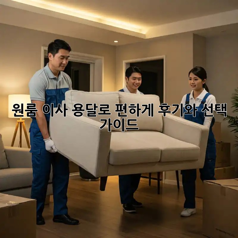 원룸 이사, 용달로 편하게! 후기와 선택 가이드